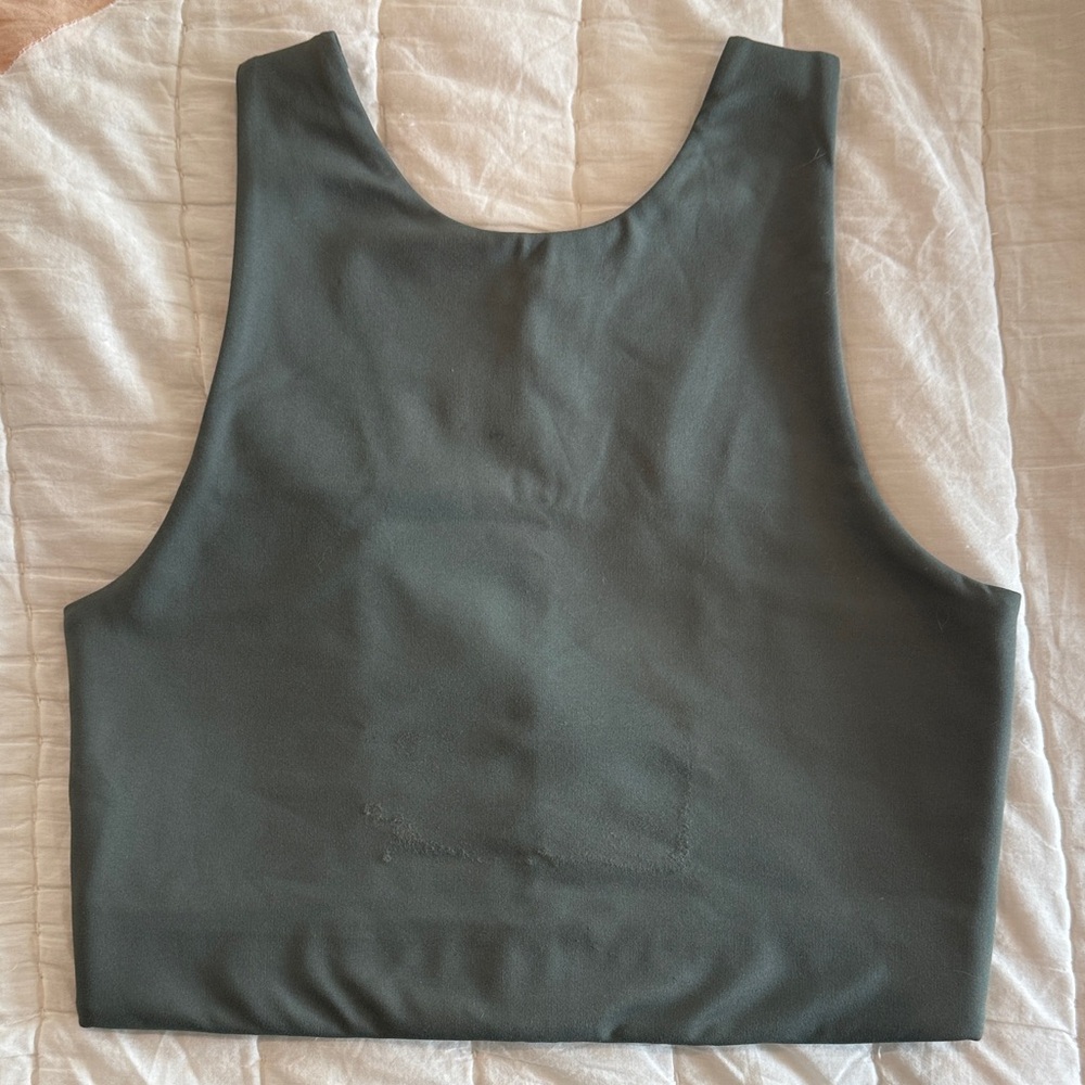 Girlfriend Collective Olive Green Dylan Tank Bra
